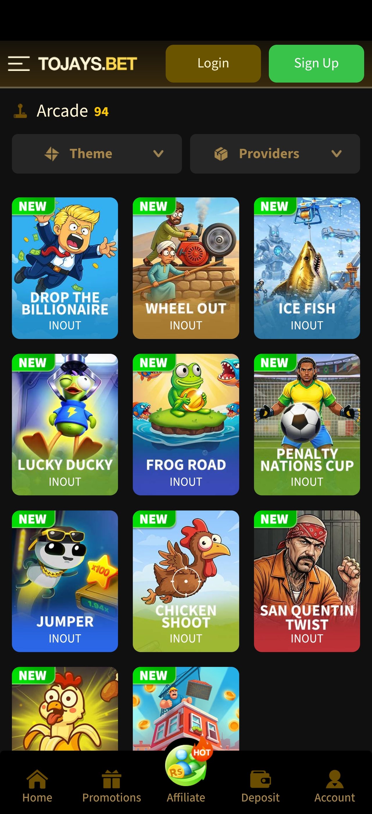 2J app slot game running in full screen